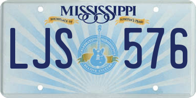 MS license plate LJS576