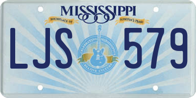 MS license plate LJS579