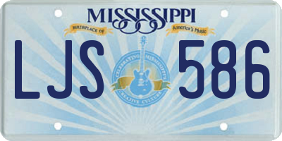 MS license plate LJS586