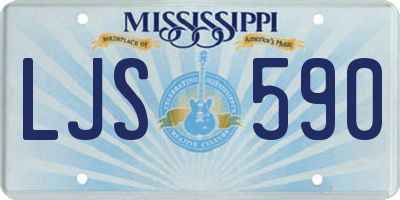 MS license plate LJS590
