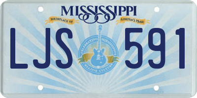 MS license plate LJS591