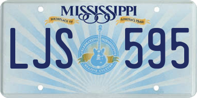 MS license plate LJS595