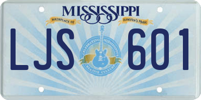 MS license plate LJS601