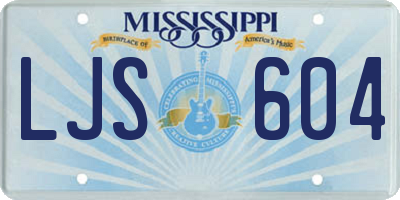 MS license plate LJS604
