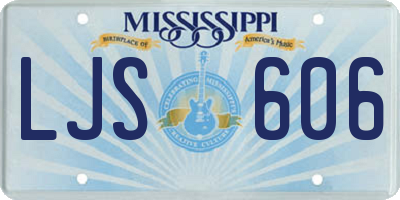 MS license plate LJS606