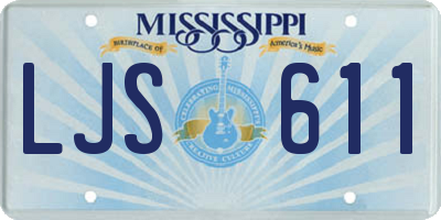 MS license plate LJS611