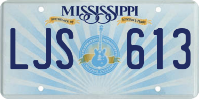 MS license plate LJS613