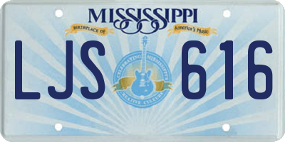 MS license plate LJS616