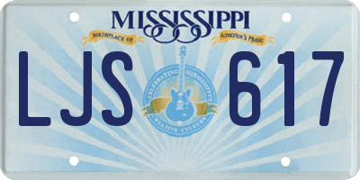 MS license plate LJS617