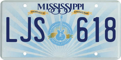 MS license plate LJS618