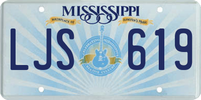 MS license plate LJS619