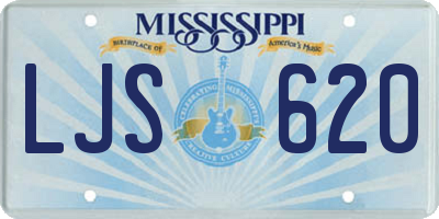 MS license plate LJS620