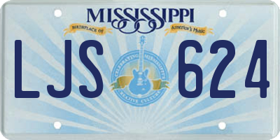 MS license plate LJS624