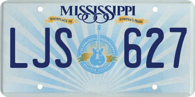 MS license plate LJS627