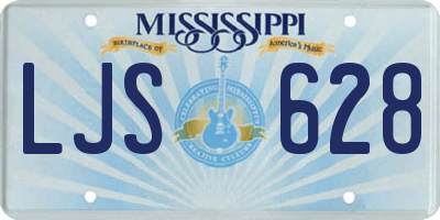 MS license plate LJS628