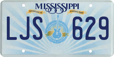 MS license plate LJS629