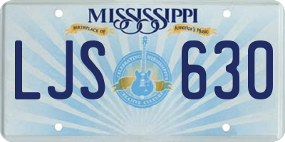 MS license plate LJS630