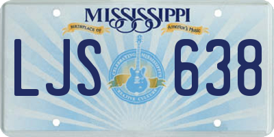 MS license plate LJS638