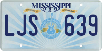 MS license plate LJS639