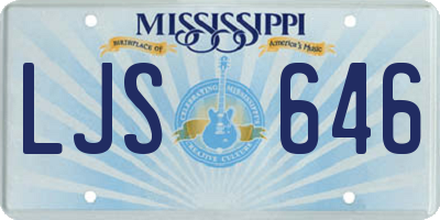 MS license plate LJS646