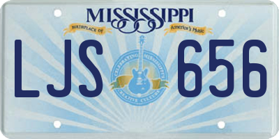 MS license plate LJS656