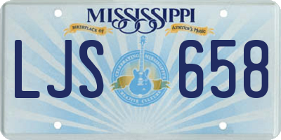 MS license plate LJS658
