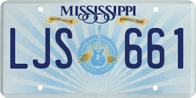MS license plate LJS661