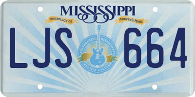 MS license plate LJS664