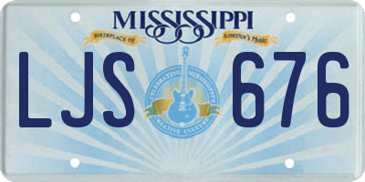 MS license plate LJS676