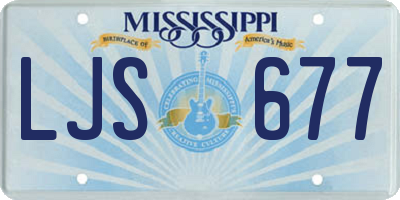 MS license plate LJS677
