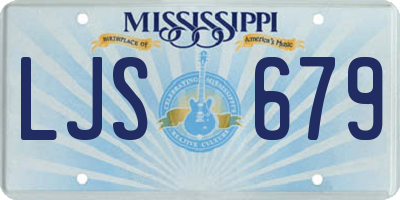 MS license plate LJS679
