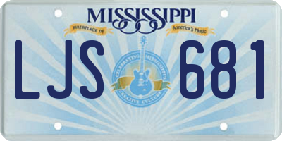 MS license plate LJS681