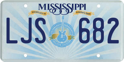 MS license plate LJS682