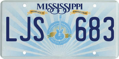 MS license plate LJS683