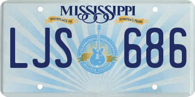 MS license plate LJS686