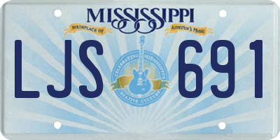 MS license plate LJS691