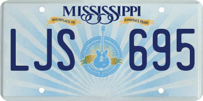 MS license plate LJS695