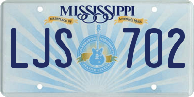 MS license plate LJS702