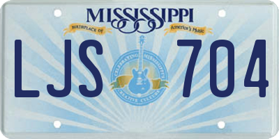 MS license plate LJS704