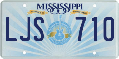 MS license plate LJS710