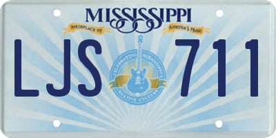 MS license plate LJS711