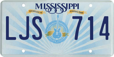 MS license plate LJS714
