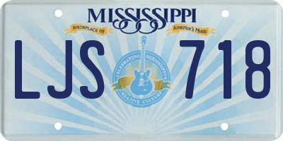 MS license plate LJS718