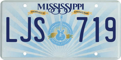 MS license plate LJS719