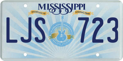 MS license plate LJS723
