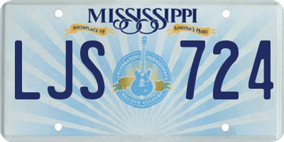MS license plate LJS724