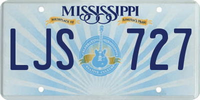 MS license plate LJS727