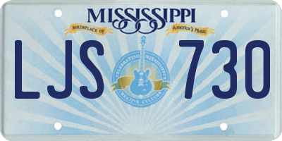 MS license plate LJS730