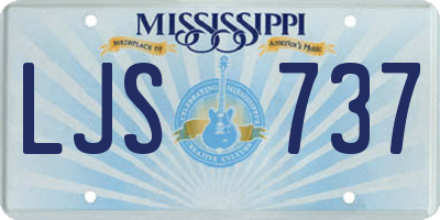 MS license plate LJS737