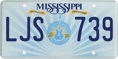 MS license plate LJS739